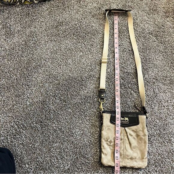 COACH Madison Dotted Op Art Swingpack Brown and Tan Crossbody - Picture 14 of 14